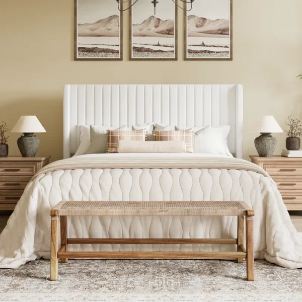 Candler Upholstered Platform Bed with Wingback - Image 2